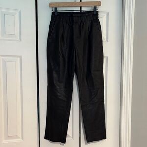 Joie black leather pants